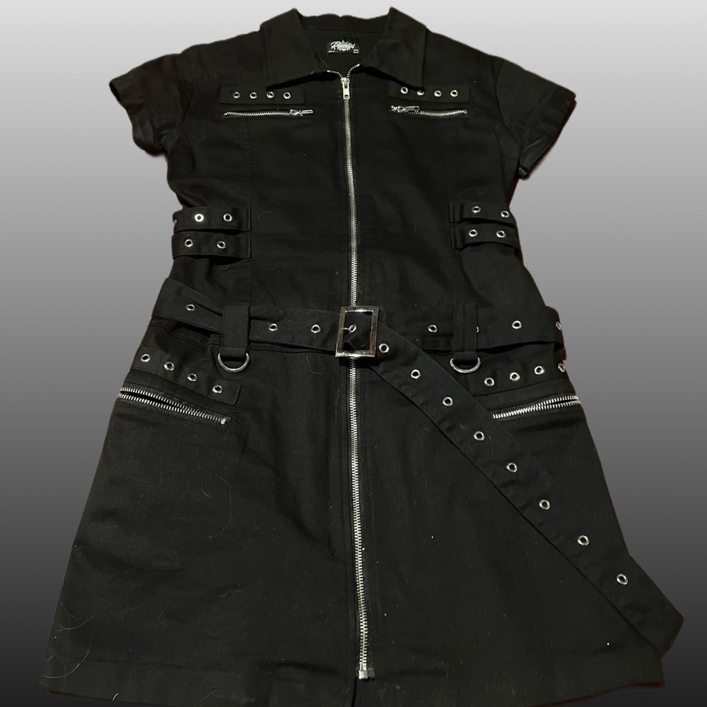 (Tripp) Zip up goth bondage dress